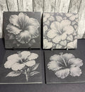 Hibiscus Flower Slate Coasters Item # 01021828