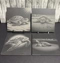 Sea Turtle Engraved Slate Coasters Item # 04444320
