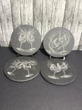 Double Splash Wine Glass Slate Coasters Item # 9195-158-138
