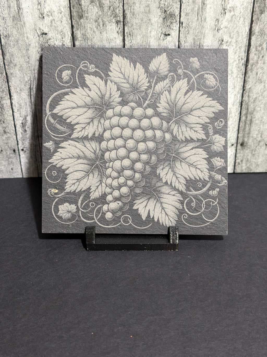 Vineyard Grape Slate Engraved Coasters Item # 12238076