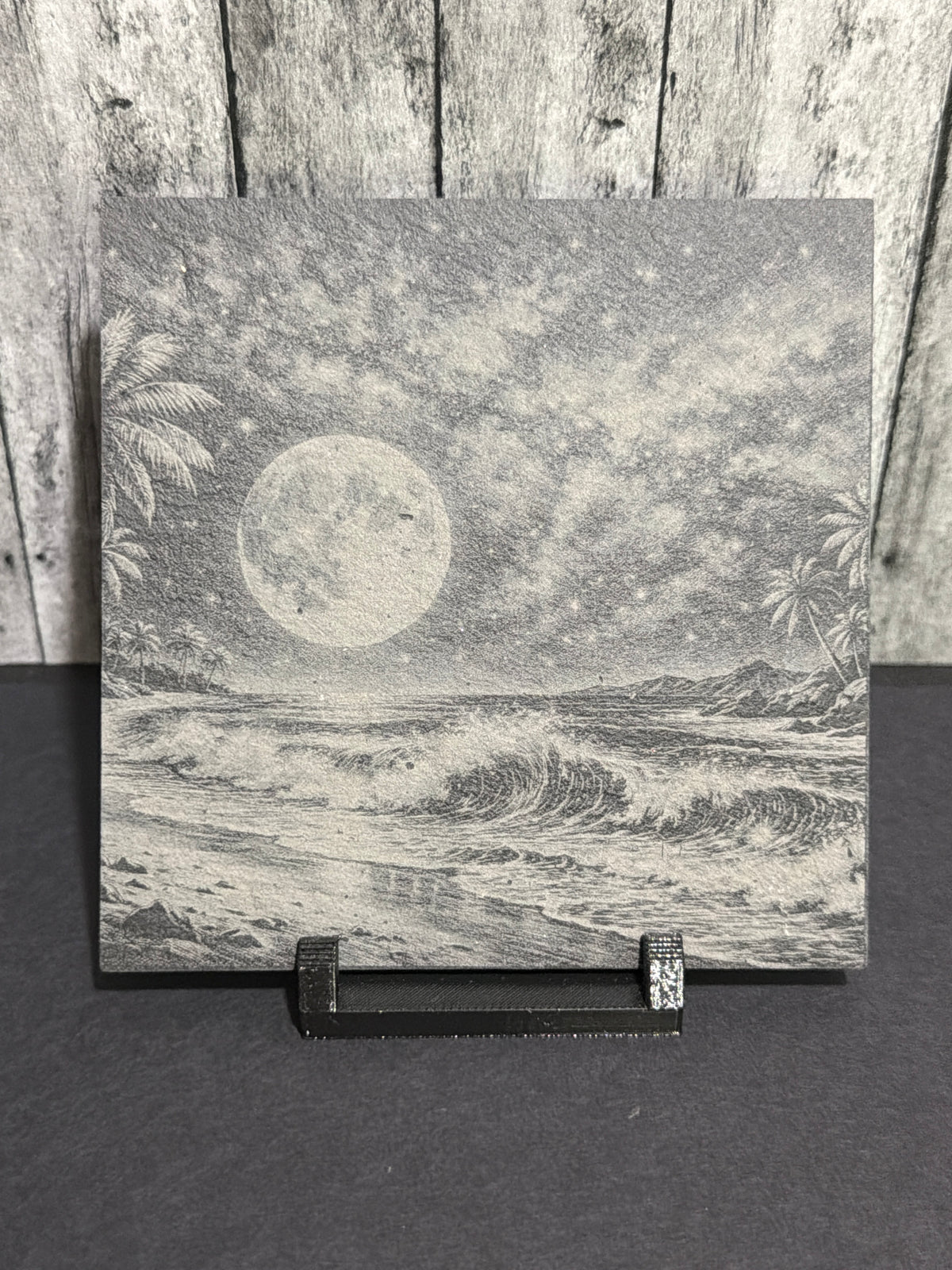Night View Beach Slate Engraved Coasters Item # 01020305