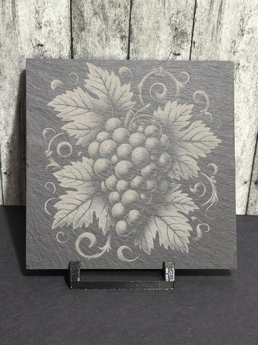 Vineyard Grape Slate Engraved Coasters Item # 12238076