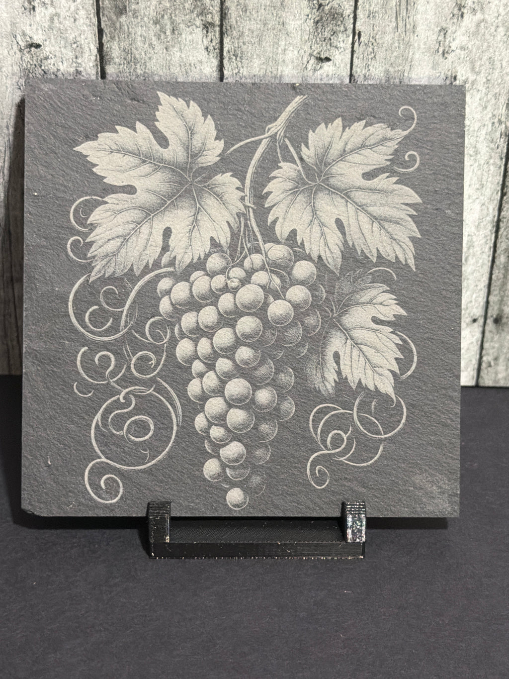 Vineyard Grape Slate Engraved Coasters Item # 12238076