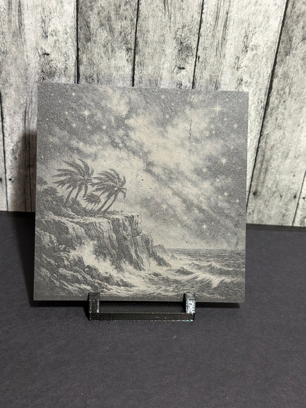 Night View Beach Slate Engraved Coasters Item # 01020305