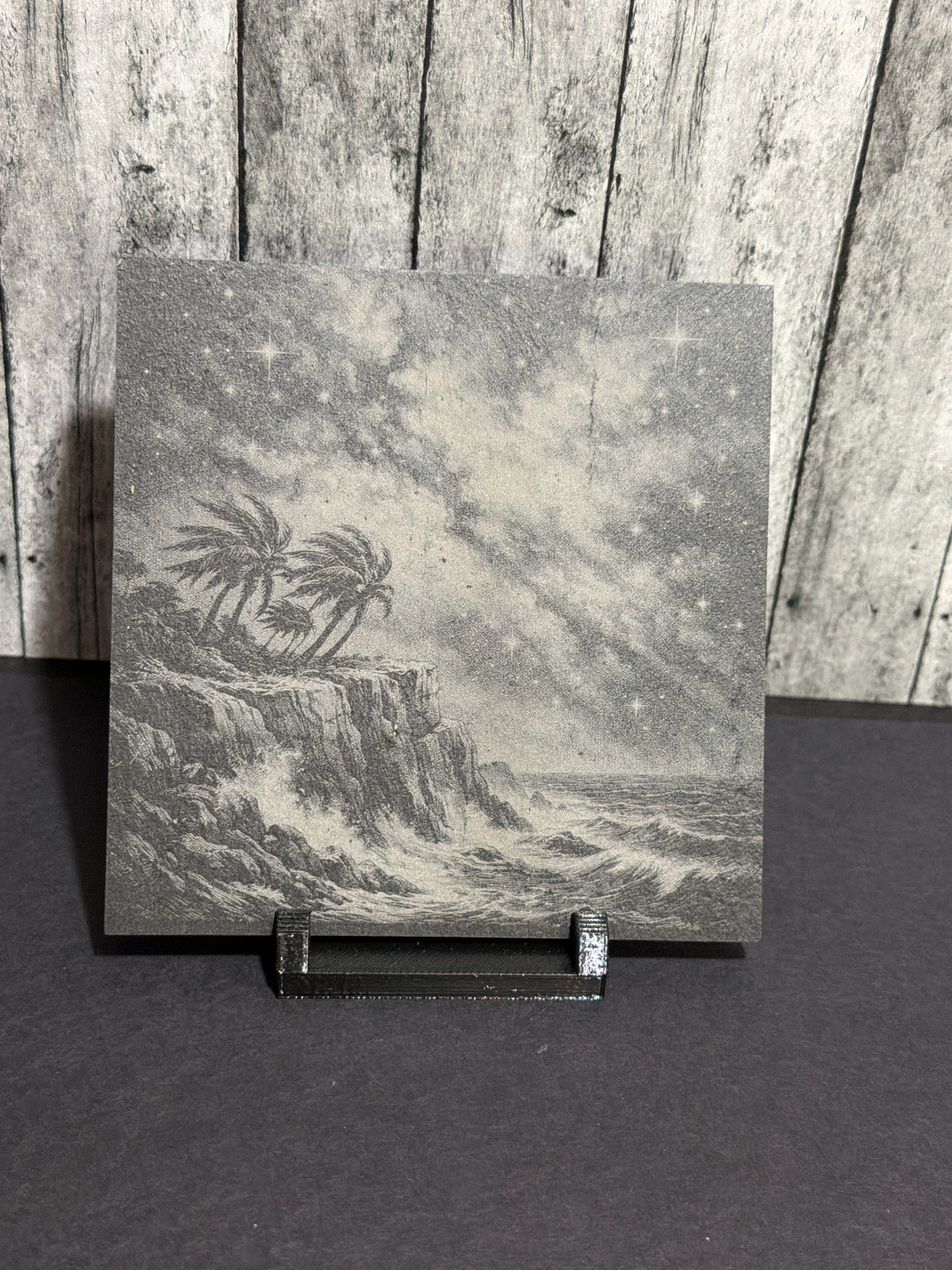 Night View Beach Slate Engraved Coasters Item # 01020305