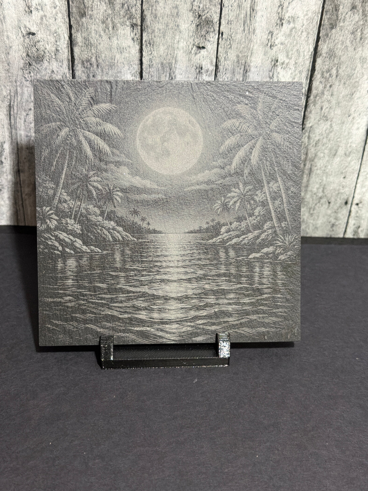Night View Beach Slate Engraved Coasters Item # 01020305