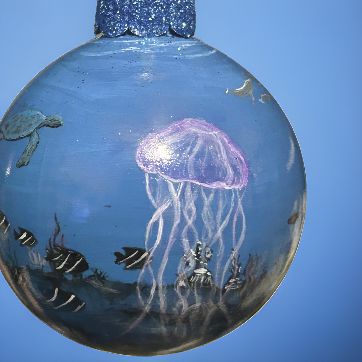 Hand-Painted Glass Ornament